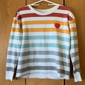 Doe striped sweatshirt, cropped